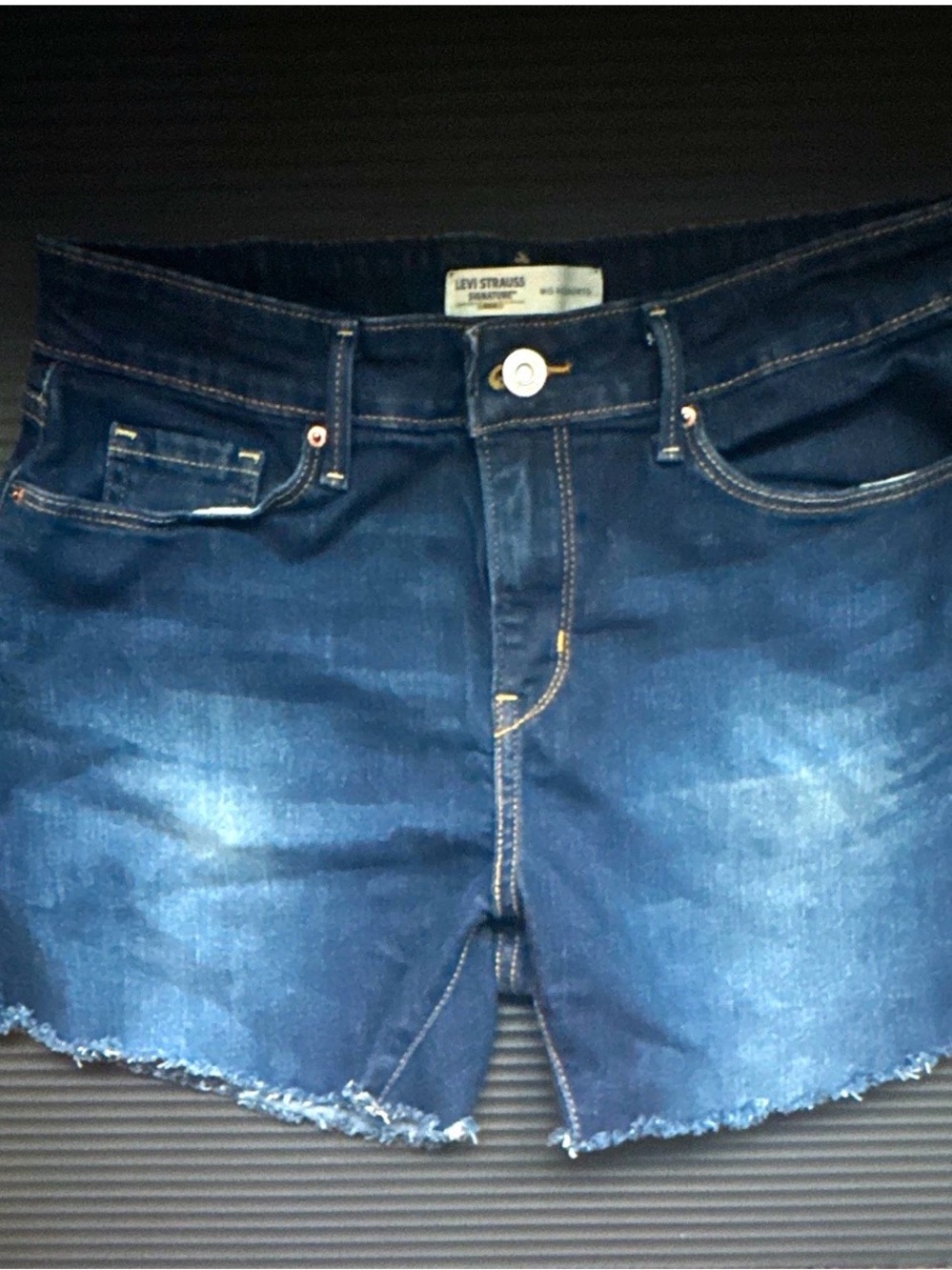 Levi's Women's Dark Blue Cutoff Denim Shorts
